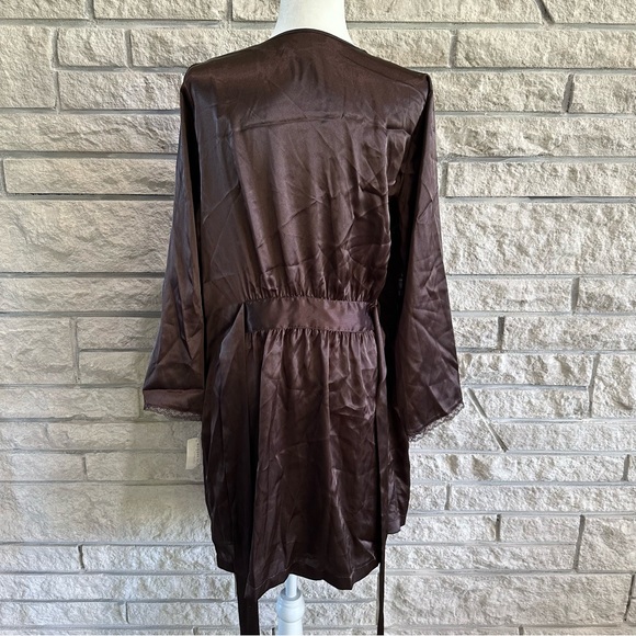 Morgan Taylor intimates women M two-piece robe nightgown chocolate NWT - Picture 12 of 14